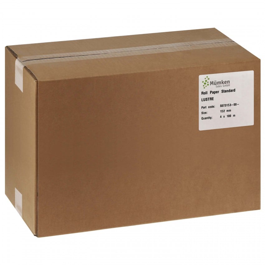 Papier jet d'encre NORITSU Standard lustré 250g pour D703 / D705 / D1005 / GREEN - 152mm x 100m - 4 rouleaux