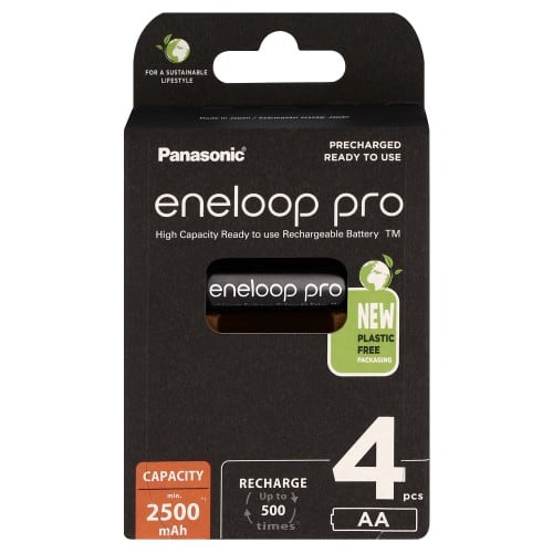 PANASONIC - Piles rechargeables ENELOOP PRO LR6 (AA) NiMH 2500mAh Blister de 4 piles