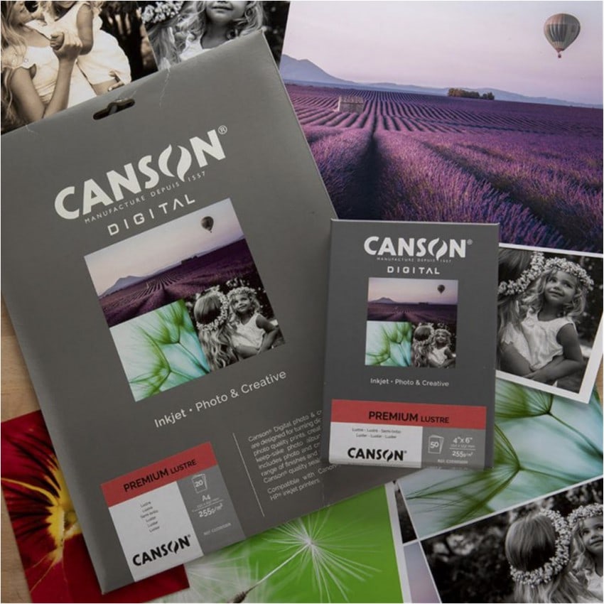 Papier Photo Canson Digital Premium Luster A4 - 20 Feuilles - 255g/m² - Lustré Jet D'Encre