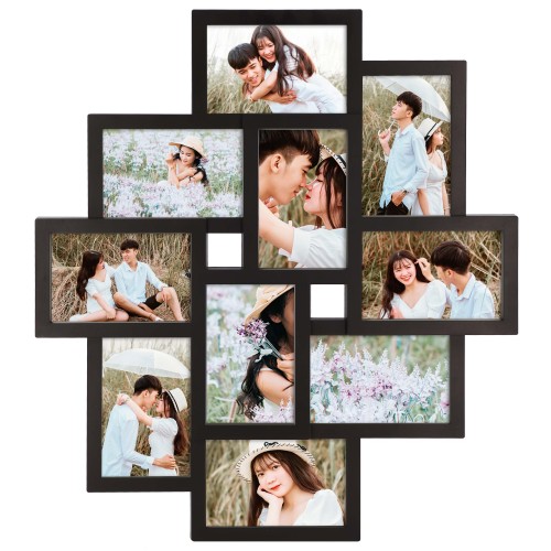 Cadre photo BRIO Détroit - multivues PVC noir pour 10 photos 10x15