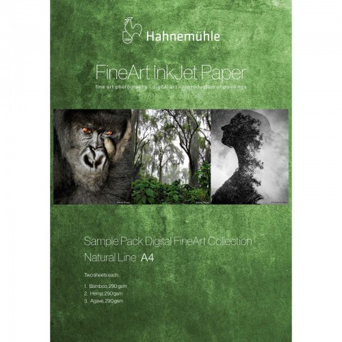 HAHNEMÜHLE - Papier jet d'encre - Sample Pack - Gammes FineArt Natural Line - A4 (3 x 2 feuilles)