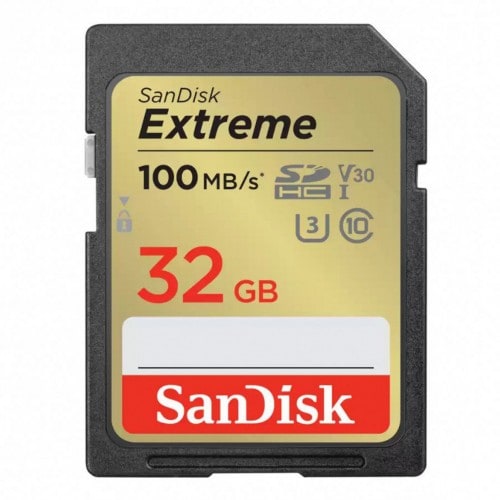 SANDISK - Carte mémoire SD SDHC/XC Extreme (Vidéo HD) Classe 10 (100Mo/s 599x) 32 GB - V30