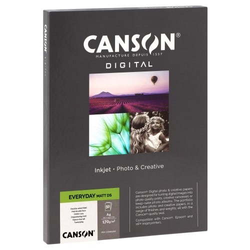 CANSON - Papier jet d'encre Digital Everyday double-face Matt 170g - A4 (21x29,7cm) - 50 feuilles