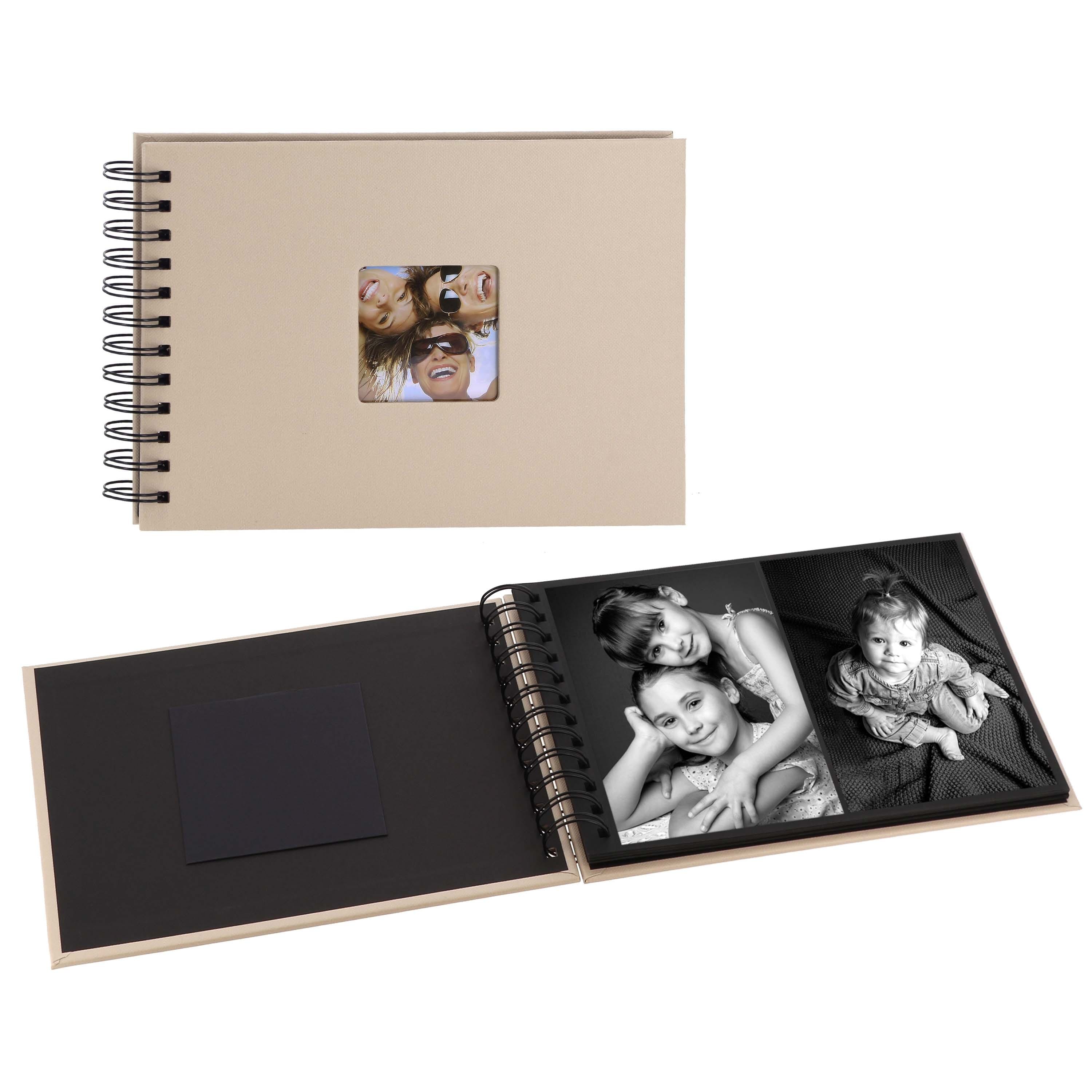 WALTHER DESIGN - Mini album traditionnel FUN - 20 pages noires - 40 photos - Couverture Crème 23x17cm + fenêtre