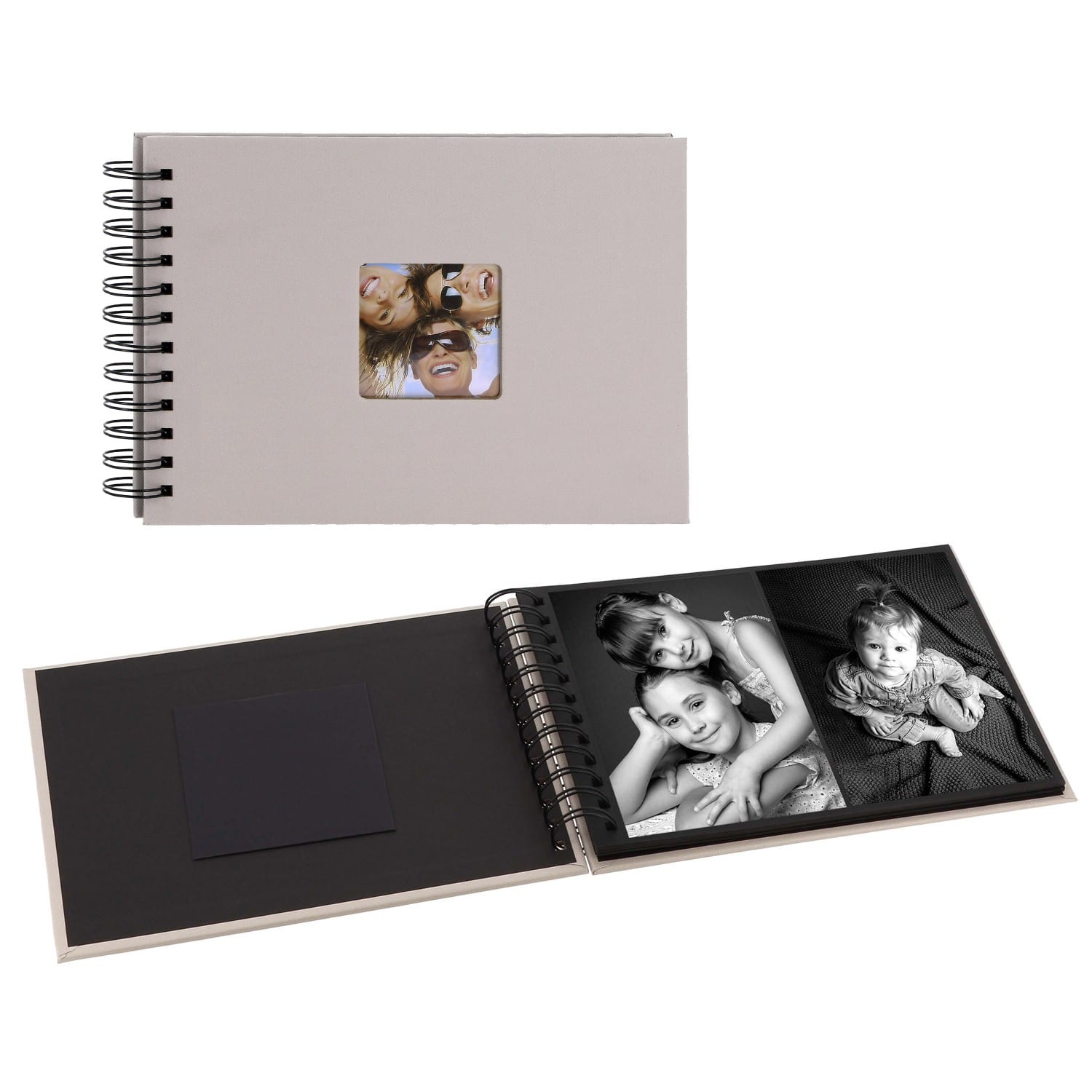 Mini Album Walther Design Traditionnel Fun 20 Pages Noires 40 Photos Couverture Grise