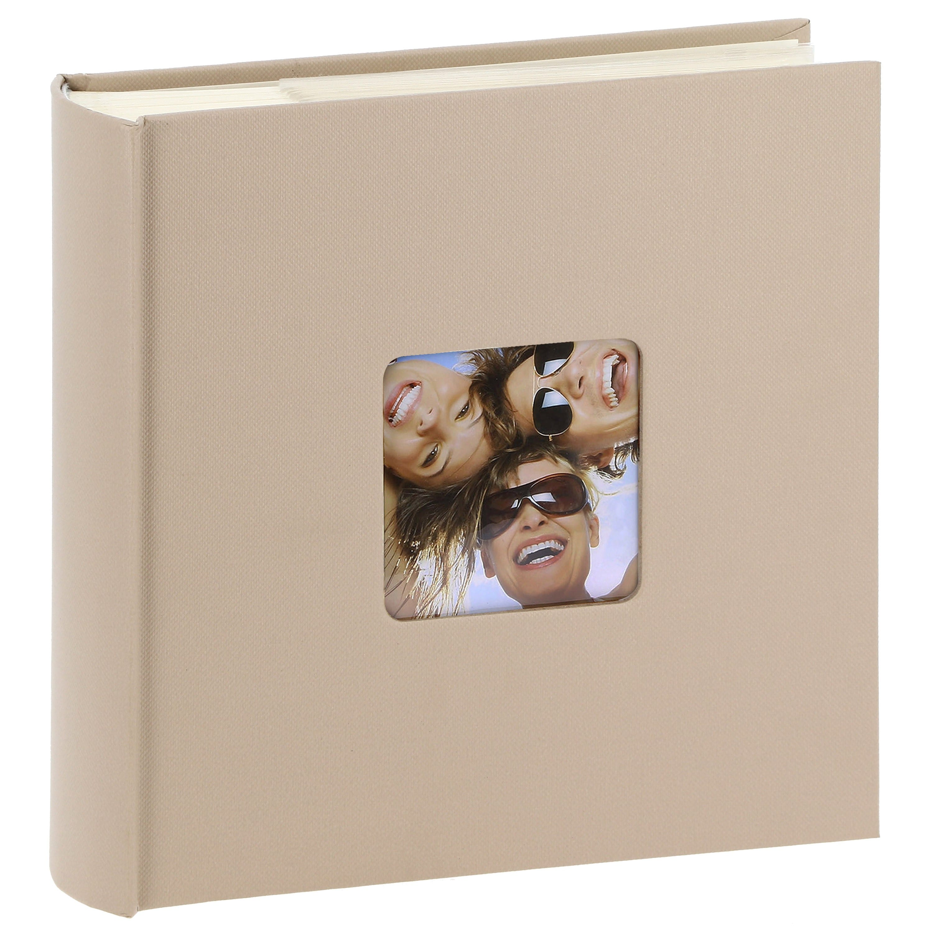 WALTHER DESIGN - Album photo pochettes avec mémo FUN - 100 pages blanches - 200 photos - Couverture Crème 22x24cm + fenêtre