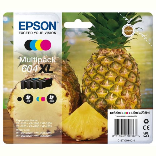 EPSON - Cartouche d'encre Ananas 604XL pack 4 couleurs pour imprimante XP-4200 (C13T10H64010)