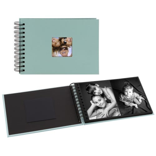 WALTHER DESIGN - Mini album traditionnel FUN - 20 pages noires - 40 photos - Couverture Bleu menthe 23x17cm + fenêtre