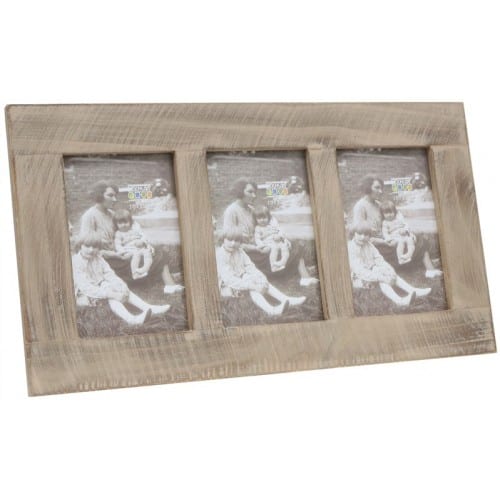 DEKNUDT - Cadre photo multivues S67TF7 P3A - multivue gris bois - pour 3 photos 10x15cm