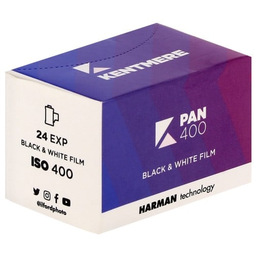 KENTMERE - Film noir et blanc PAN 400 Format 135 - 24 poses - Vendu par 10