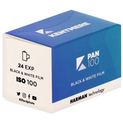 KENTMERE - Film noir et blanc PAN 100 Format 135 - 24 poses - Vendu par 10