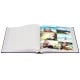 traditionnel ELITE - 100 pages blanches + feuillets cristal - 600 photos - Couverture bleue 32,5x34cm