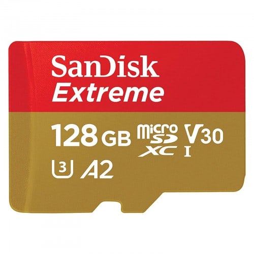 Sandisk Carte Micro SD 128GB Extreme Mobile Class 3 190MB/s + adapta*