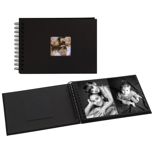 WALTHER DESIGN - Mini album traditionnel FUN - 20 pages noires - 40 photos - Couverture Noire 23x17cm + fenêtre