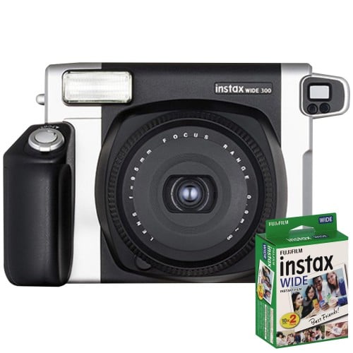 FUJI - Appareil photo instantané Kit Instax Wide 300 noir - Format photo 62 x 99mm + pack de film pour 20 photos