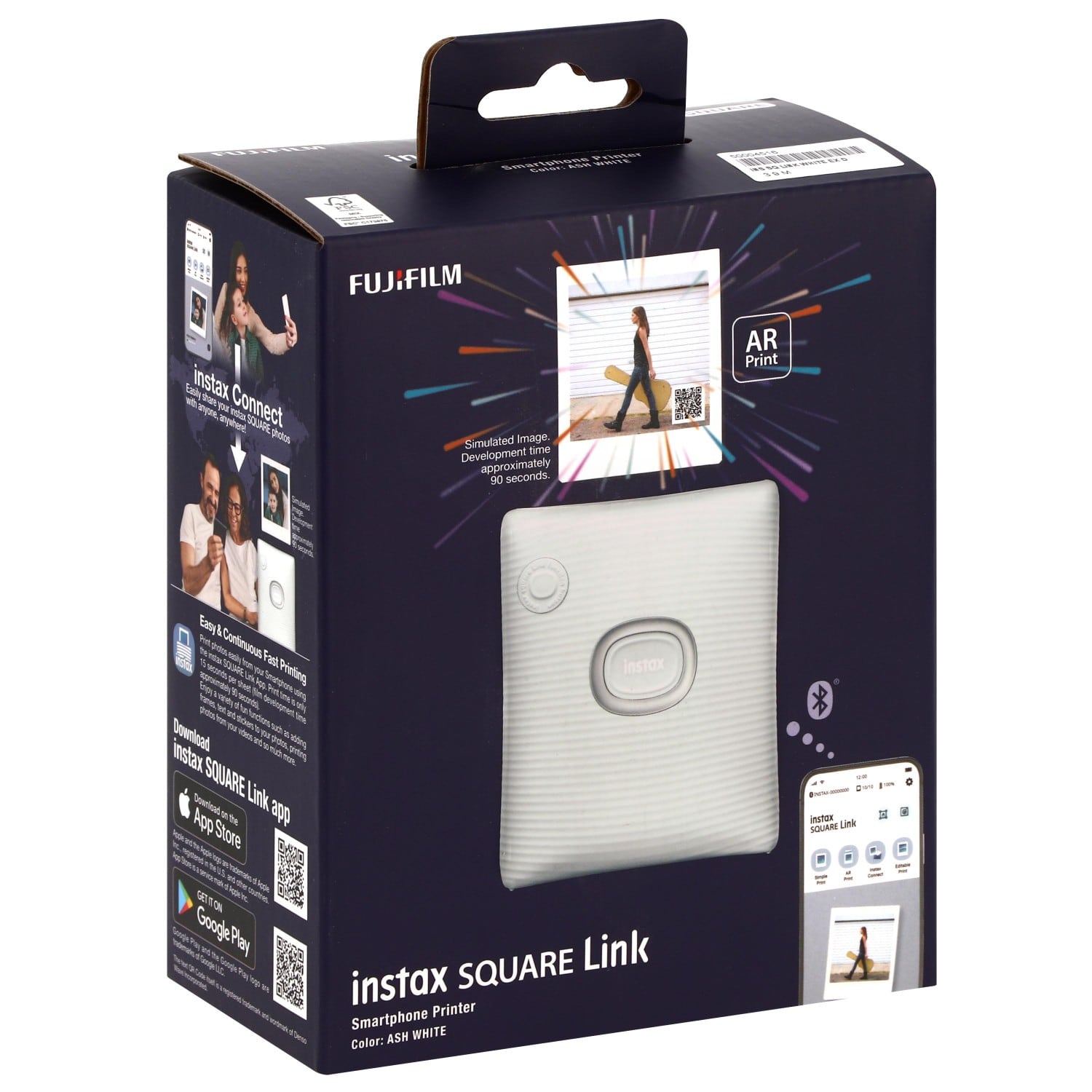 Imprimante pour téléphone intelligent Instax Square Link de FUJIFILM -  Blanc frêne