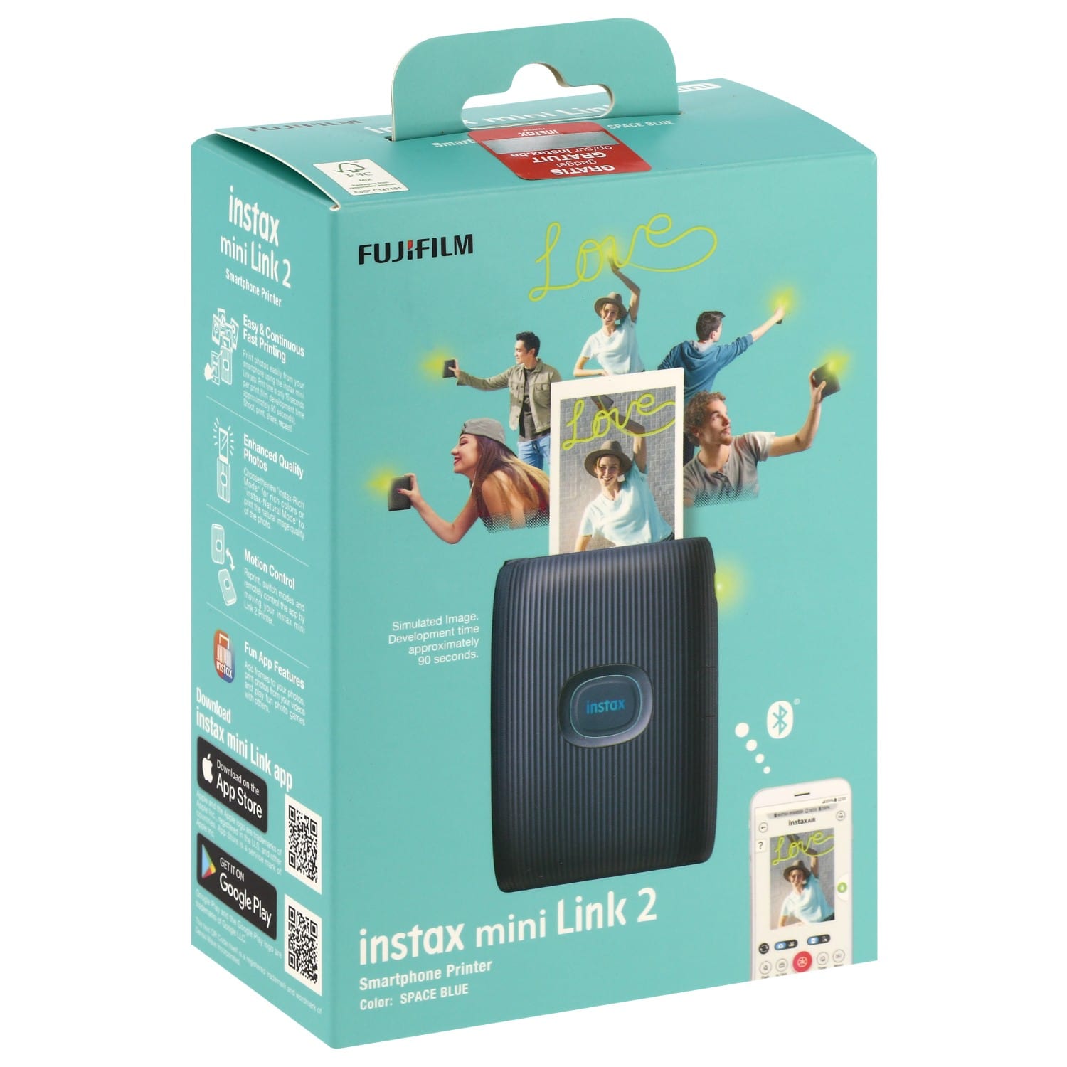 Imprimante photo portable FUJIFILM Instax Mini Link 2 Space Blue -  Imprimante photo - Achat moins cher