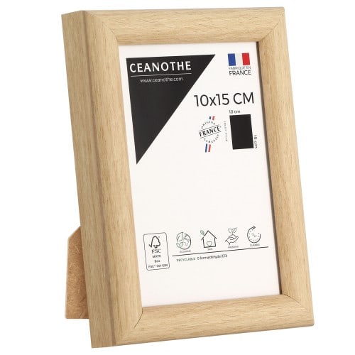 Cadre empreinte plaque plexiglas - 15 cm - Cadres photos en bois - 10 Doigts