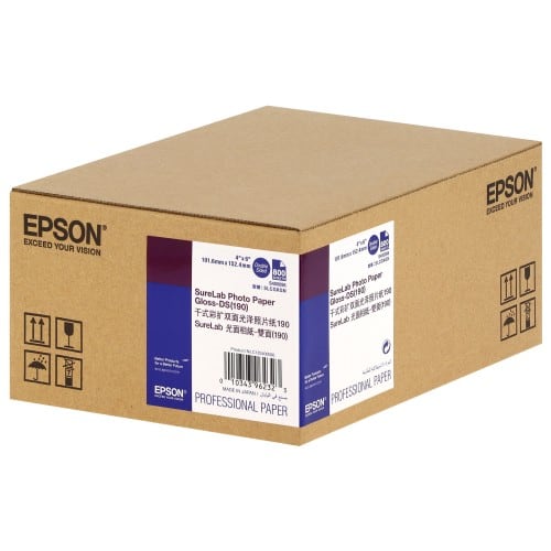 EPSON - Papier jet d'encre SureLab Photo Brillant DS (recto verso) 190g pour D500/D1000 - 10x15cm - 800 feuilles