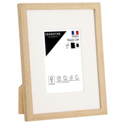 Cadre empreinte plaque plexiglas - 15 cm - Cadres photos en bois