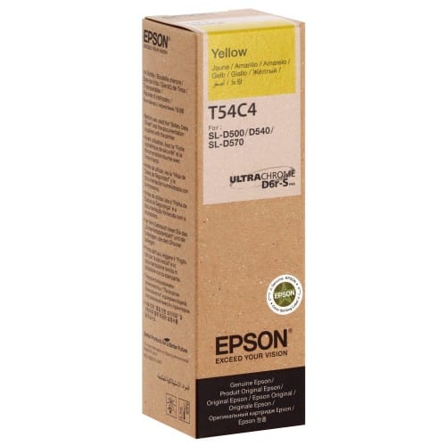 EPSON - Bouteille d'encre T54C4 Encre Jaune pour imprimante SureLab D500 (réf. C13T54C420)