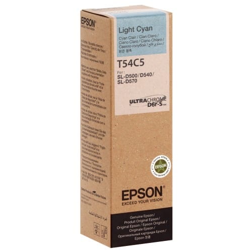 EPSON - Bouteille d'encre T54C5 Encre Cyan clair pour imprimante SureLab D500 (réf. C13T54C520)