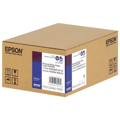 EPSON - Papier jet d'encre SureLab Photo Lustré DS (recto verso) 190g pour D500/D1000 - 10x15cm - 800 feuilles