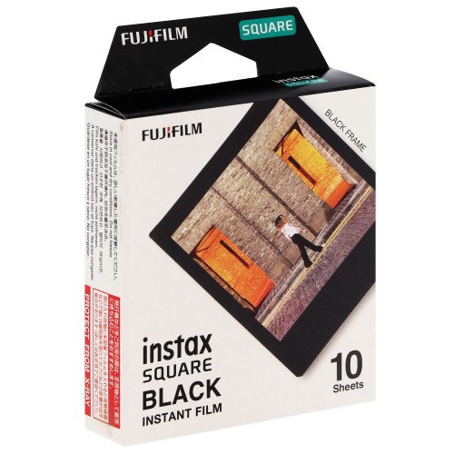 FUJI - Film instantané Instax Square - Cadre Noir - Pack 10 photos
