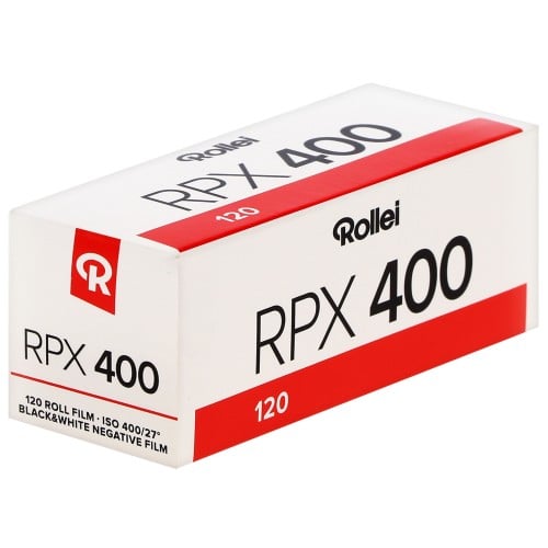 ROLLEI - Film noir et blanc RPX 400 Format 120 - Vendu par 10