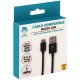 Câble compatible Micro USB 1 mètre 2.1 A Quick charge noir