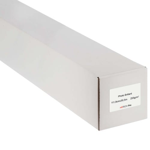 MB Tech Pro - Papier jet d'encre BRILLANT - 255g - 44” (111,8cm x 30,5m)