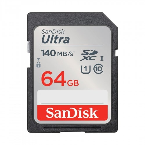 Sandisk Carte SD XC 64GB Ultra Class 10 140MB/s *