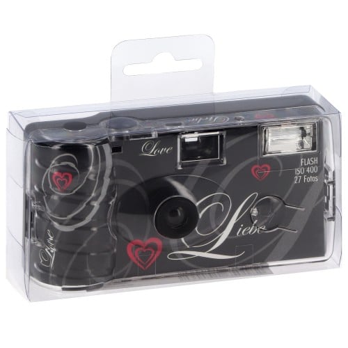 Appareil photo jetable "LOVE" - 400 iso - 27 poses - NOIR