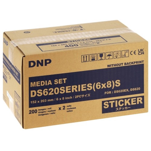 DNP - Consommable thermique pour DS620 Media Set DS620SERIES (6x8) S - 15x20cm - 400 tirages - sticker