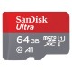 Sandisk Carte Micro SD XC 64GB Ultra Class 10 140MB/s + adaptateur