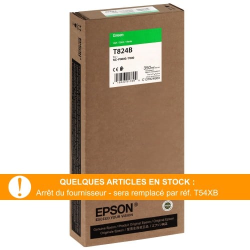 EPSON - Cartouche d'encre traceur T824B Pour imprimante SC-P7000/7000V/9000/9000V Vert - 350ml