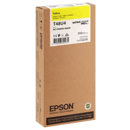 EPSON - Cartouche d'encre traceur T48U4 pour imprimante SureColor SC-P6500D et SC-P8500D Jaune - 350ml