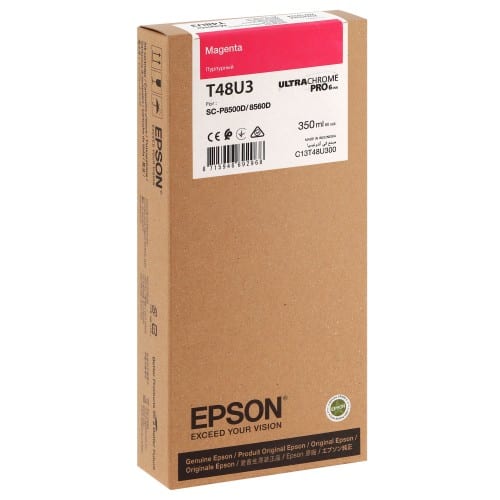 EPSON - Cartouche d'encre traceur T48U3 pour imprimante SureColor SC-P6500D et SC-P8500D Magenta - 350ml