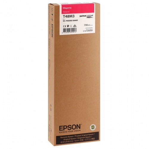 EPSON - Cartouche d'encre traceur T48M3 pour imprimante SureColor SC-P6500D et SC-P8500D Magenta - 700ml