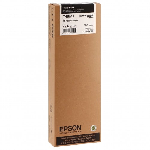 EPSON - Cartouche d'encre traceur T48M1 pour imprimante SureColor SC-P6500D et SC-P8500D Noir Photo - 700ml