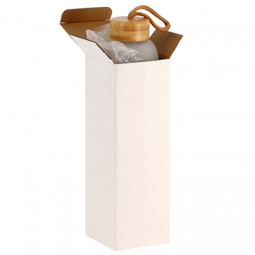Bouteille déco en verre tressé/cordage serré 18 x H30 cm - Mr Bricolage