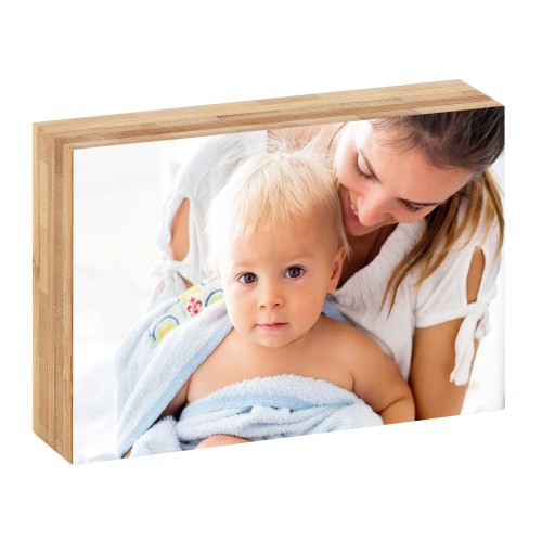 MBTECH - Porte-photo - Bloc bambou “Peel & Stick” - Collection Photo & Création - Pour photo 10x15cm