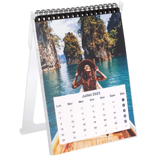 MBTECH - Support calendrier de bureau “Peel & Stick” - Collection Photo & Création - Pour 13 photos 15x20cm