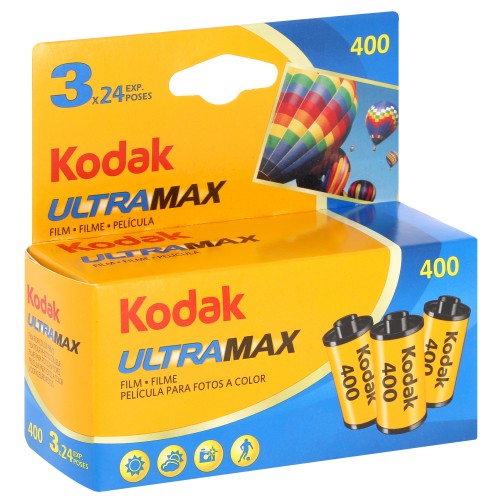 KODAK - Film couleur Ultramax 400 format 135 - 24 poses - Pack de 3 - Vendu par 10