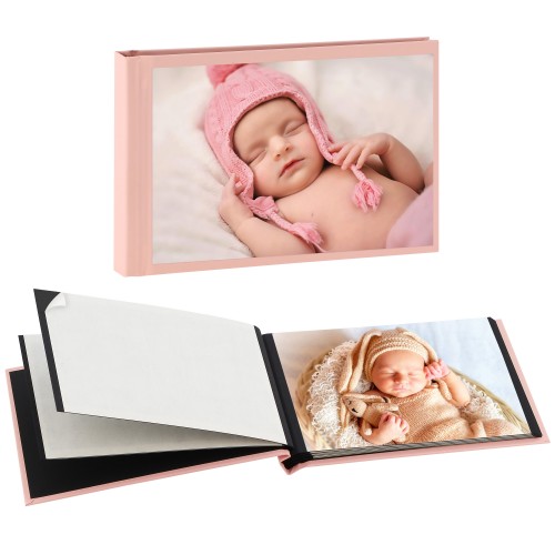 MBTECH - Album photo “Peel & Stick” -  Collection Photo & Création - Pour 20 + 1 photos 10x15cm - Couverture ROSE