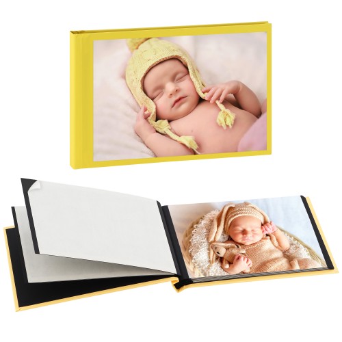 MBTECH - Album photo “Peel & Stick” -  Collection Photo & Création - Pour 20 + 1 photos 10x15cm - Couverture JAUNE