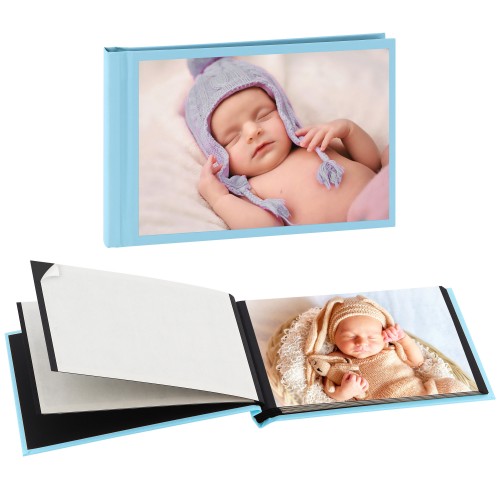 MBTECH - Album photo “Peel & Stick” - Collection Photo & Création - Pour 20 + 1 photos 10x15cm - Couverture BLEUE