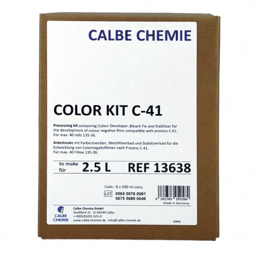 CALBE - Kit de développement C-41 Color Kit - 6 bouteilles pour faire 2,5L (13638)