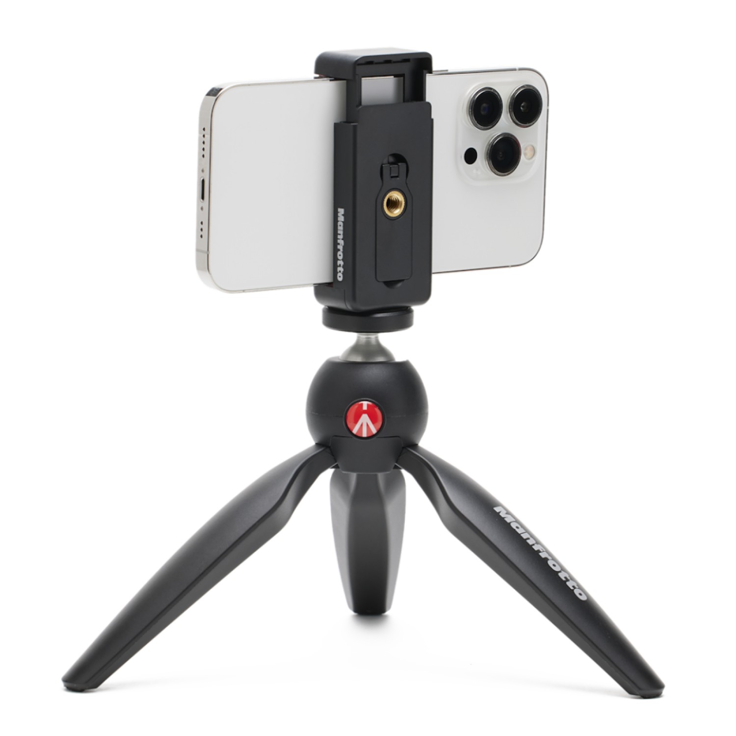 Trépied MANFROTTO de table PIXI Clamp MII + pince pour smartphone -  Alu/Polymere noir