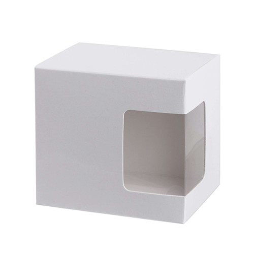 Emballage Boîte blanche carton avec fenêtre pour Mug de 330ml (11oz) - idéale pour livraison magasin